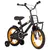 Produktbild 2 för Barncykel med frampakethållare 14 tum svart och orange  