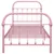 Produktbild 4 för Sängram rosa metall 100x200 cm