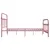Produktbild 4 för Sängram rosa metall 120x200 cm