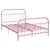 Produktbild 2 för Sängram rosa metall 160x200 cm