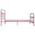 Produktbild 4 för Sängram rosa metall 160x200 cm