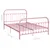 Produktbild 6 för Sängram rosa metall 160x200 cm