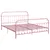 Produktbild 2 för Sängram rosa metall 180x200 cm