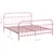 Produktbild 6 för Sängram rosa metall 180x200 cm