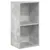 Produktbild 2 för Bokhylla 2 hyllor betonggrå 40x30x76,5 cm konstruerat trä