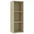 Produktbild 2 för Bokhylla 3 hyllor sonoma-ek 40x30x114 cm konstruerat trä