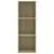 Produktbild 4 för Bokhylla 3 hyllor sonoma-ek 40x30x114 cm konstruerat trä