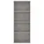 Produktbild 4 för Bokhylla 4 hyllor betonggrå 60x30x151,5 cm konstruerat trä