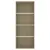 Produktbild 4 för Bokhylla 4 hyllor vit och sonoma-ek 60x30x151,5 cm spånskiva
