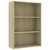 Produktbild 2 för Bokhylla 3 hyllor sonoma-ek 80x30x114 cm konstruerat trä