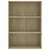 Produktbild 4 för Bokhylla 3 hyllor sonoma-ek 80x30x114 cm konstruerat trä