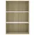 Produktbild 4 för Bokhylla 3 hyllor vit och sonoma-ek 80x30x114cm konstruerat trä