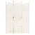 Produktbild 6 för Rumsavdelare 3 paneler handsnidad vit 120x165 cm mangoträ