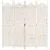 Produktbild 6 för Rumsavdelare 4 paneler handsnidad vit 160x165 cm mangoträ