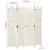 Produktbild 7 för Rumsavdelare 4 paneler handsnidad vit 160x165 cm mangoträ