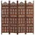 Produktbild 6 för Rumsavdelare 4 paneler handsnidad brun 160x165 cm mangoträ