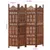 Produktbild 7 för Rumsavdelare 4 paneler handsnidad brun 160x165 cm mangoträ