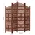 Produktbild 7 för Rumsavdelare 4 paneler handsnidad brun 160x165 cm mangoträ
