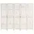 Produktbild 6 för Rumsavdelare 5 paneler handsnidad vit 200x165 cm mangoträ