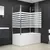 Produktbild 6 för Badkarsvägg 120x68x130 cm härdat glas randig