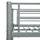 Våningssäng grå metall 140x200/90x200 cm