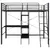 Produktbild 3 för Våningssäng med bord svart metall 90x200 cm