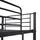 Våningssäng med bord svart metall 90x200 cm