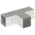 Produktbild 4 för Stolpbeslag 4 st T-form galvaniserad metall 81x81 mm