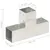 Produktbild 7 för Stolpbeslag 4 st T-form galvaniserad metall 81x81 mm