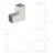 Produktbild 7 för Stolpbeslag L-form galvaniserad metall 91x91 mm