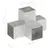 Produktbild 6 för Stolpbeslag X-form galvaniserad metall 101x101 mm