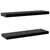Produktbild 2 för Svävande vägghyllor 2 st svart 80x20x3,8 cm