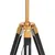 Produktbild 5 för Golvlampa svart och guld massivt teakträ 141 cm