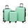 Hårda resväskor 3 st mintgrön ABS
