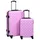 Hårda resväskor 2 st rosa ABS