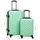 Hårda resväskor 2 st mintgrön ABS