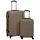Hårda resväskor 2 st brun ABS
