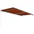 Produktbild 3 för Markis manuellt infällbar 600x300 cm orange och brun