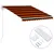 Produktbild 2 för Markis automatiskt infällbar 350x250 cm orange och brun