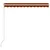 Produktbild 6 för Markis automatiskt infällbar 350x250 cm orange och brun
