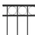 Produktbild 3 för Staketpanel stål 1,7x0,8 m svart