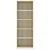 Produktbild 4 för Bokhylla 5 hyllor vit och sonoma-ek 60x24x175cm konstruerat trä