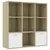 Produktbild 2 för Bokhylla vit och sonoma-ek 98x30x98 cm spånskiva
