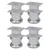 Produktbild för Soffben 8 st rund krom 60 mm