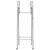 Produktbild 4 för Hopfällbara barbordsben silver 45x53x108 cm galvaniserat stål