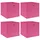 Förvaringslådor 4 st rosa 32x32x32 cm tyg