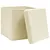 Produktbild 3 för  Förvaringslådor med lock 4 st gräddvit 32x32x32 cm tyg