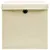 Produktbild 4 för  Förvaringslådor med lock 4 st gräddvit 32x32x32 cm tyg