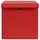 Förvaringslådor med lock 10 st röd 32x32x32 cm tyg
