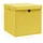 Förvaringslådor med lock 10 st gul 32x32x32 cm tyg